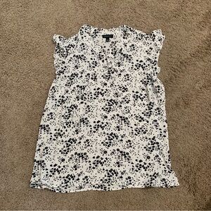 Tamara H. Black White Blouse 1X